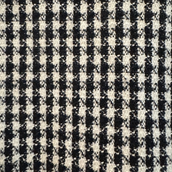 Anthropologie Maeve Townsend Black White Houndstooth Short Sleeve Top Boxy Sz 2 - Picture 14 of 16